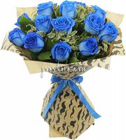 Букет из 15 синих роз Фикс Прайс Северская