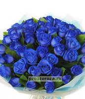 Букет из 51 синей розы Фикс Прайс Ессентуки