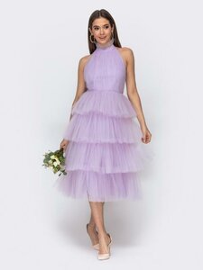 Фиолетовое платье с открытой спиной Глория джинс Ялта