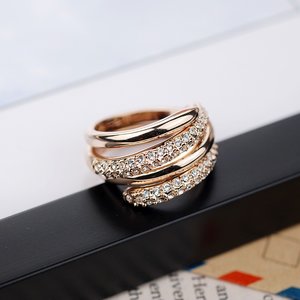 Кольцо двойное «Вместе навсегда», покрытие-золото Санлайт Тольятти