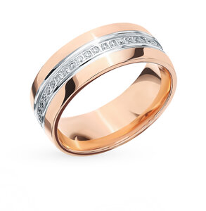 Золотое обручальное кольцо с бриллиантами Пандора Самара