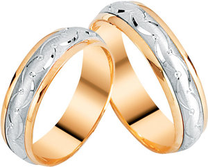 Золотое обручальное парное кольцо Yaselisa Кристалл Новочеркасск