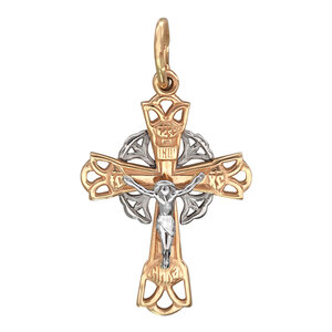 Золотой православный крестик с распятием Соколов Агидель