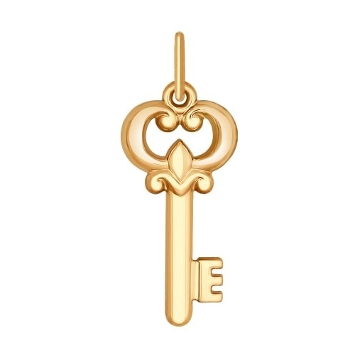 SOKOLOV Подвеска из золота «Ключ» Кристалл Новороссийск