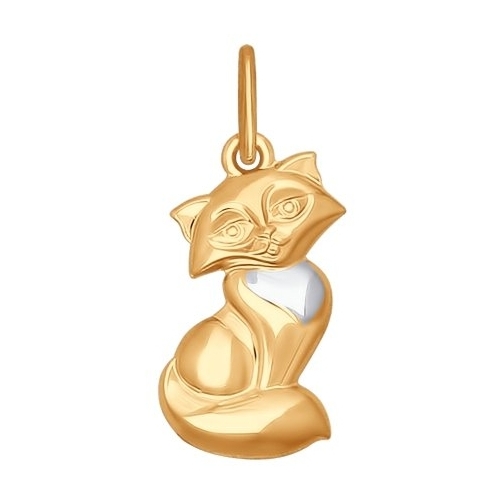 SOKOLOV Подвеска «Кошка» из золота Адамас Таганрог