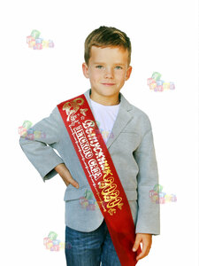 Лента выпускника детского сада, красный шелк 928947