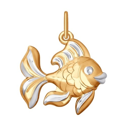 SOKOLOV Подвеска «Рыбка» из золота Московский ювелирный завод Томск