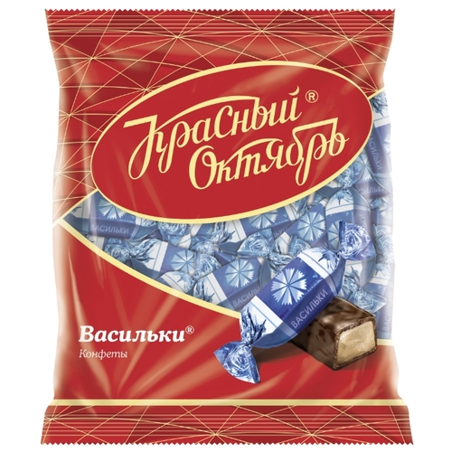 Конфеты Красный Октябрь Васильки, пакет Красное и Белое Омск