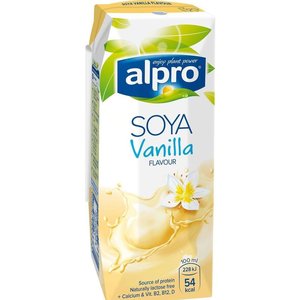 Напиток соевый Alpro ванильный с кальцием и витаминами 250 г (24 штуки в упаковке) 956590