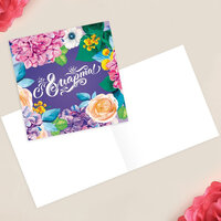 Мини-открытка С 8 марта/цветочная композиция Маяк Владивосток