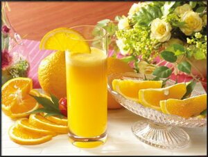 Картина в раме Завтрак. Апельсиновый сок, 106x80, Апельсины, Кухня (еда, напитки), Цветная 902923