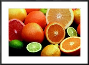 Картина в раме Апельсины, 30x20, Апельсины, Кухня (еда, напитки), Цветная