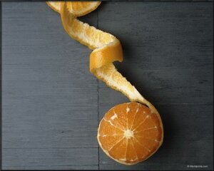 Картина в раме Апельсины, 108x86, Красное и Белое 