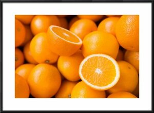 Картина в раме Апельсины, 30x20, Апельсины, Кухня (еда, напитки), Цветная 903033