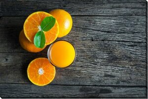 Картина на холсте Апельсины, 30x20, Апельсины, Кухня (еда, напитки), Цветная 903040