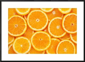 Картина в раме Апельсины, 30x20, Апельсины, Кухня (еда, напитки), Цветная