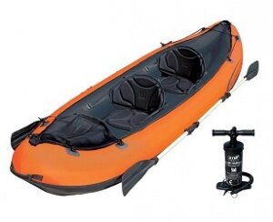 Bestway, Надувная двухместная байдарка Hydro-Force Kayaks Ventura 330х94 см с вёслами, насосом, сумкой, 65052 BW