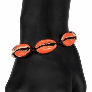 Браслет анклет (на ногу) OTOKODESIGN Браслет женский на ногу/щиколотку из ракушек (оранжевый) 53752