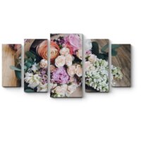 Модульная картина Picsis Весенний букет цветов (100x55) 907703