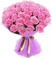 Букет из 65 розовых роз Лента Красноярск