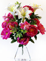 Букет пионов с лилиями и герберами 18 г. выс. 52 см 5 шт цвет: микс