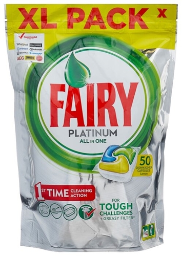 Fairy Platinum All in 1 капсулы (лимон) для посудомоечной машины 907919