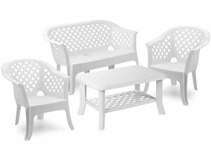 Комплект пластиковой мебели Veranda Progarden белый 911515