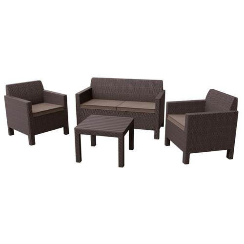 Комплект мебели Allibert Orlando Small Table (диван, 2 кресла, стол) 911551