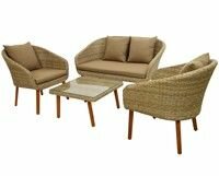 Комплект дачной мебели женева (диван, 2 кресла, столик), искусственный ротанг, арт. 840480, Интекс 911561