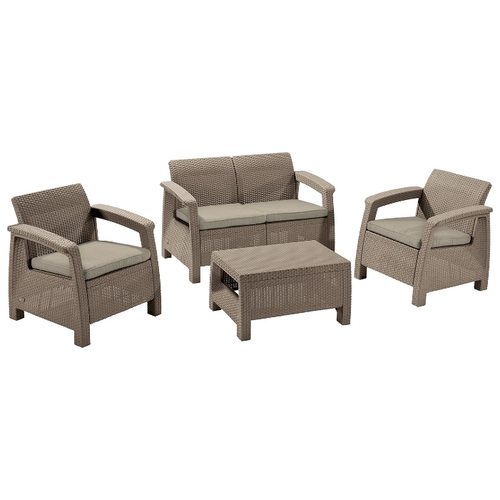 Комплект мебели Allibert Corfu set (диван, 2 кресла, стол) 911571