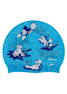 Шапочка для плавания детская Disney Junior Print Cap Mickey (6-12 лет), голубой 912229