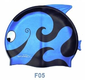 Детские шапочки для бассейна из плотного силикона с рисунком (F05) 912287