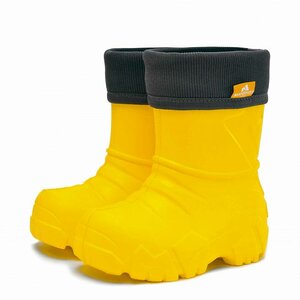 Сапоги детские Nordman Kids с вшитым флисовым утеплителем желтые 914305