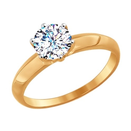 SOKOLOV Помолвочное кольцо из золота со Swarovski Zirconia 81010245