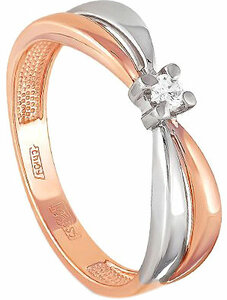 Золотое помолвочное кольцо Kabarovsky 1-0354-1000 с бриллиантом, размер 16,5 мм