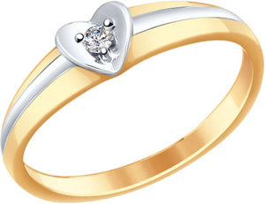 Золотое помолвочное кольцо SOKOLOV 1011555_s Кристалл 