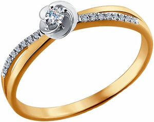 Золотое помолвочное кольцо SOKOLOV 1011444_s Пандора 