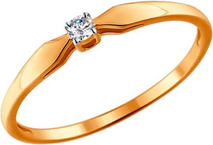 Золотое помолвочное кольцо SOKOLOV 1011362_s