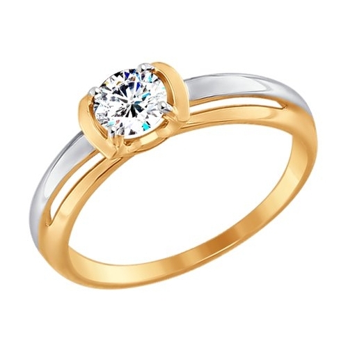 SOKOLOV Помолвочное кольцо из золота с фианитом 017447
