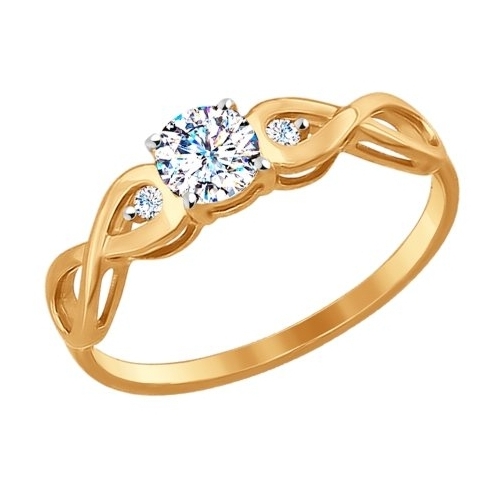 SOKOLOV Помолвочное кольцо из золота с фианитами 017154