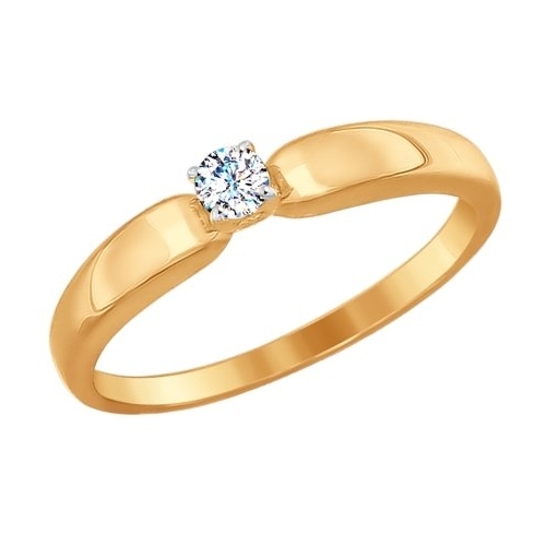 SOKOLOV Помолвочное кольцо из золота со Swarovski Zirconia 81010243