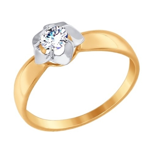SOKOLOV Помолвочное кольцо из золота с фианитом 017395