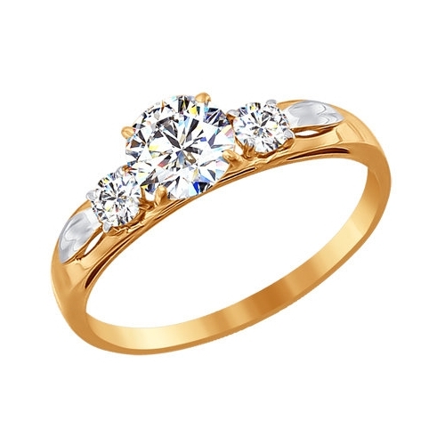 SOKOLOV Помолвочное кольцо из золота со Swarovski Zirconia 81010194