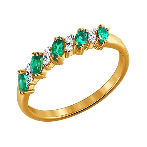 SOKOLOV Золотое кольцо с драгоценными камнями 3010027