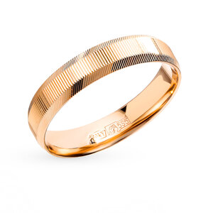 Золотое обручальное кольцо SUNLIGHT «Обручальные Кристалл 