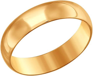 Золотое обручальное парное кольцо SOKOLOV 110179_s, размер 17,5 мм