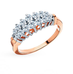 Золотое кольцо «Бриллианты Якутии» SUNLIGHT Пандора 