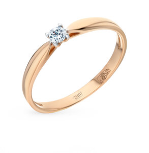 Золотое кольцо «Бриллианты Якутии» SUNLIGHT Кристалл 