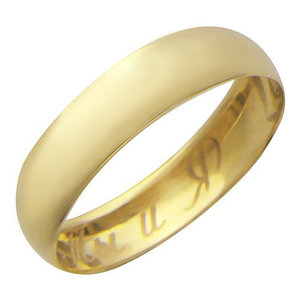 Золотое обручальное парное кольцо Эстет 01O030165, размер 20,5 мм