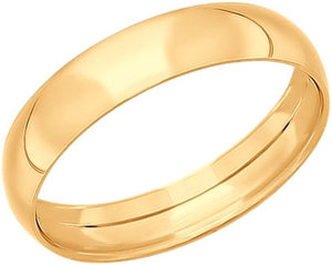 Золотое обручальное кольцо SOKOLOV 110188_s, размер 17,5 мм